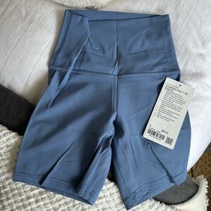 NWT Lululemon Blue Align Bike Shorts